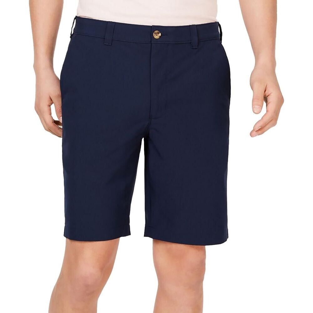 Club Room Mens Repreve Shorts Water Resistant Tech Performance Bermuda Black 42